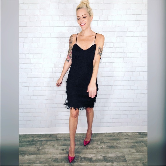 Vintage New Leaf Fringe Flapper Dress - Picture 16 of 16